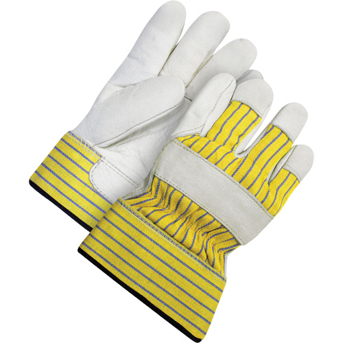 Lined Fitter's Gloves with Safety Cuff, 2X-Large, Grain Cowhide Palm, Acrylic-Pile Inner Lining Oxymax Inc