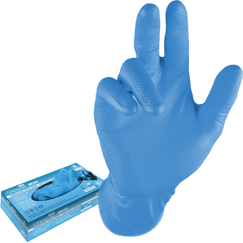 Gants jetables, 3T-Grand, Nitrile, 8 mils, Sans poudre, Bleu Oxymax Inc