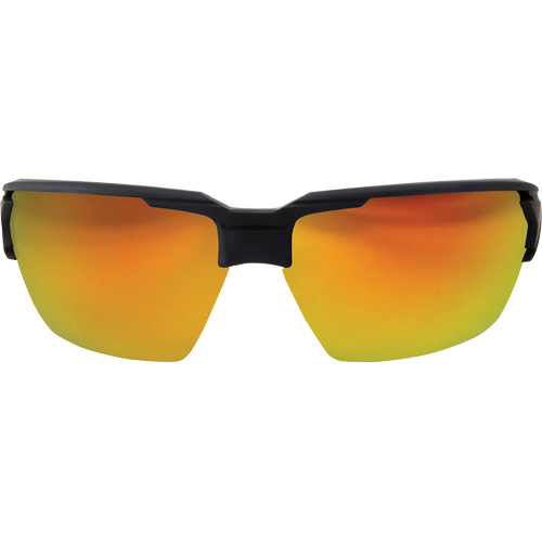 Pumori Safety Glasses, Red/Mirror Lens, Anti-Scratch, ANSI Z87+/MCEPS GL-PD 10-12/Meets/Exceeds CSA Z94.3 Oxymax Inc