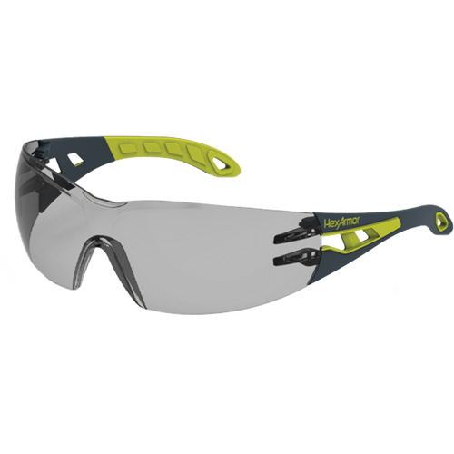 Lunettes de s&eacute;curit&eacute; enveloppantes sans monture MX200, Lentille Gris 23%, Antibu&eacute;e/Anti-&eacute;gratignures, ANSI Z87+/R&eacute;pond ou surpasse la norme CSA Z94.3 Oxymax Inc