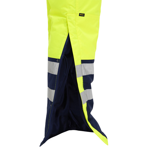 Bisley&reg; Extreme Cold Bib Overall, Polyester, Small, High Visibility Lime-Yellow Oxymax Inc