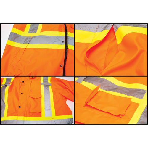 Waterproof 7-in-1 Winter Parka, High Visibility Orange, X-Large Oxymax Inc