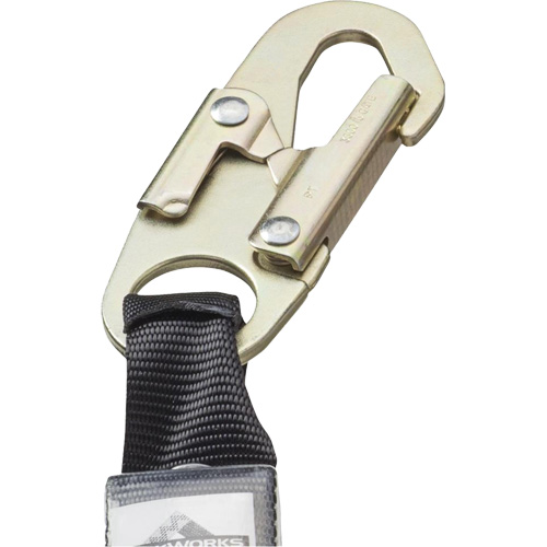 SA-55522-4 PVC-Coated Shock Absorbing Lanyard, 4', Form Hook Center, Snap Hook Leg Ends, Galvanized Steel Oxymax Inc
