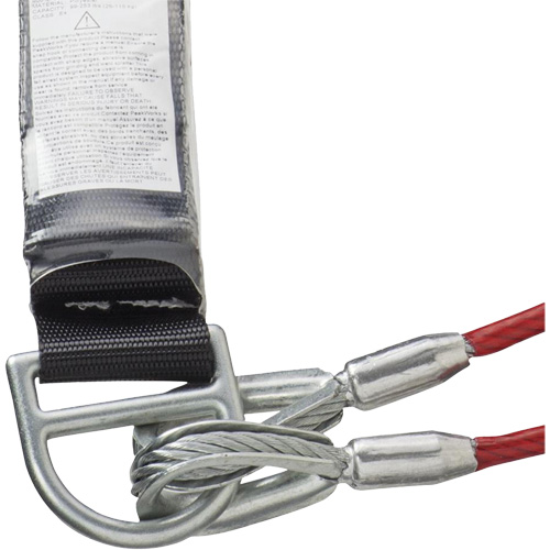 SA-55522-4 PVC-Coated Shock Absorbing Lanyard, 4', Form Hook Center, Snap Hook Leg Ends, Galvanized Steel Oxymax Inc