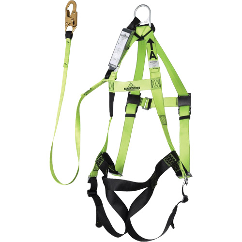 FBH-10000A6440-4 4' Class A Harness & Lanyard with 350 lbs. Capacity, Harness/Lanyard Combo Oxymax Inc