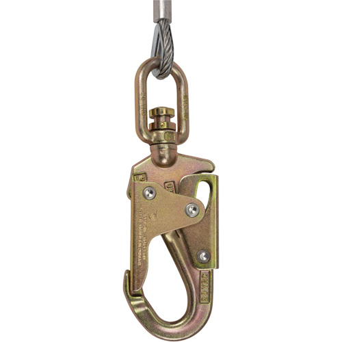 SRL-73302-20LE Self-Retracting Lifeline, 20', Galvanized Steel, Swivel Oxymax Inc