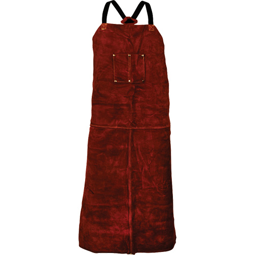 Tillman&reg; 3842 Cowhide Apron, Bib, 42" L, Brown Oxymax Inc