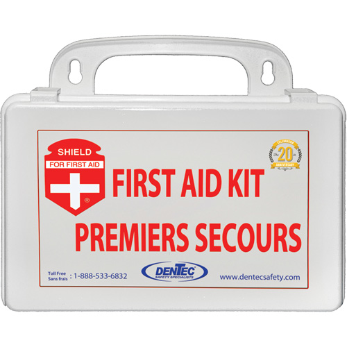 Trousse de premiers soins Shield, R&eacute;pond ou surpasse la norme CSA Z1220-24 type 1 individuelle, Personnel (1 travailleur) Oxymax Inc