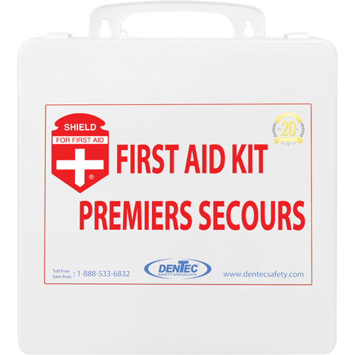 Shield First Aid Kit, Meets/Exceeds CSA Z1220-24 Type 2 Low-Risk Environment, Medium (26-50 Workers) Oxymax Inc