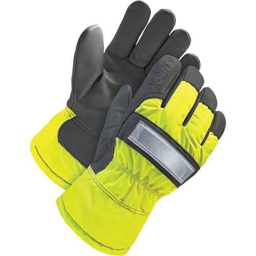 Gants d'ajusteur haute-visibilit&eacute;, Grand, Paume en Cuir fleur de ch&egrave;vre, Doublure en Thinsulate Oxymax Inc