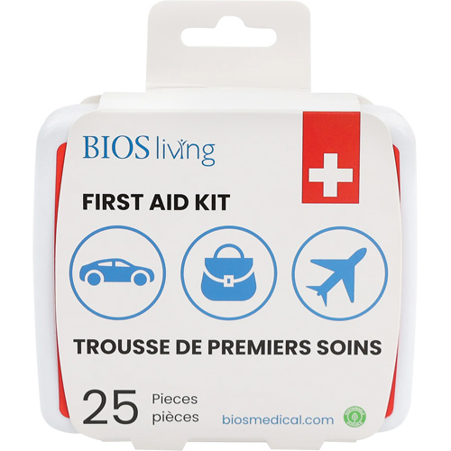 25-Piece Home & Travel First Aid Kit, Plastic B Oxymax Inc