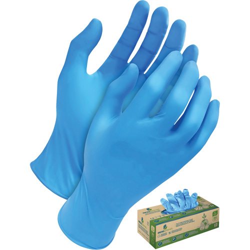 Gants jetables en tri polym&egrave;re, Petit, Poly&eacute;thyl&egrave;ne, 5 mils, Sans poudre, Bleu Oxymax Inc