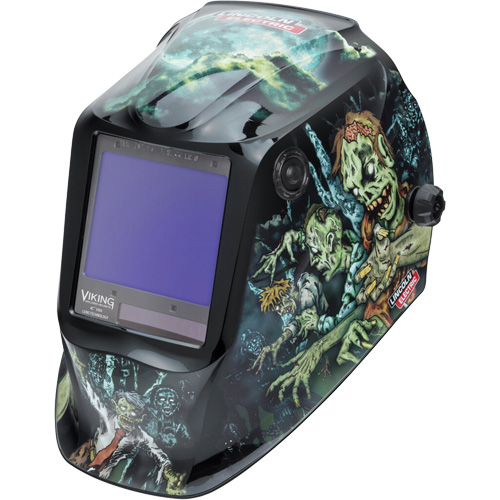 VIKING 3350 Zombie Welding Helmet, 3.74" L x 3.34" W View Area, 5 - 13 Shade Range Oxymax Inc