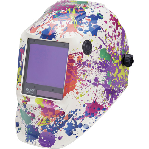 VIKING 3350 Creative Spark Welding Helmet, 3.74" L x 3.34" W View Area, 5 - 13 Shade Range Oxymax Inc