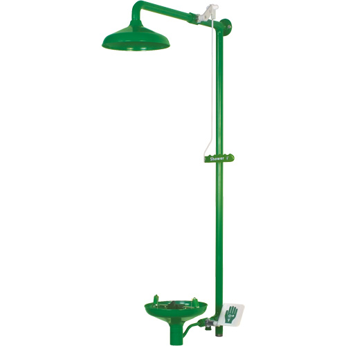 Laboratory Combination Shower with Open ABS Bowl, Wall-Mount Oxymax Inc