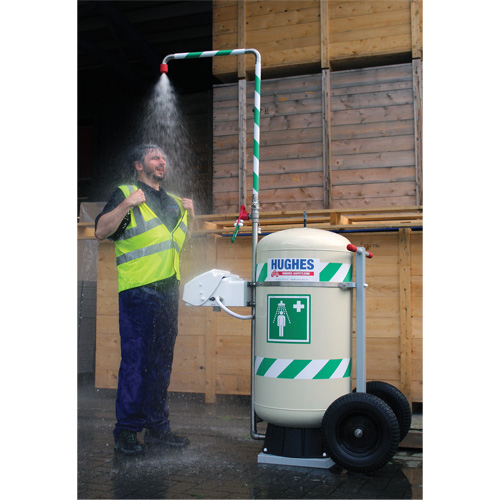 Mobile Self-Contained Emergency Safety Shower with Eye & Face Wash, 30 gal. Capacity, Meets None Oxymax Inc
