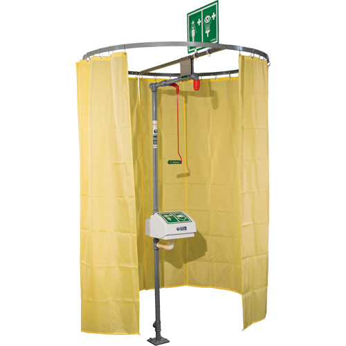 Pipe Mounted Safety Shower Modesty Curtain Oxymax Inc