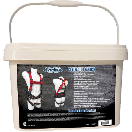Contractor Safety Harness in Pail, CSA Certified, Class AP, Small, 352 lbs. Cap. Oxymax Inc