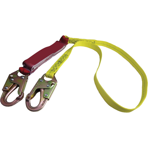 External Energy Absorber Lanyard with 3/4" Hook, 6', Snap Hook Center, Snap Hook Leg Ends, Polyester Oxymax Inc