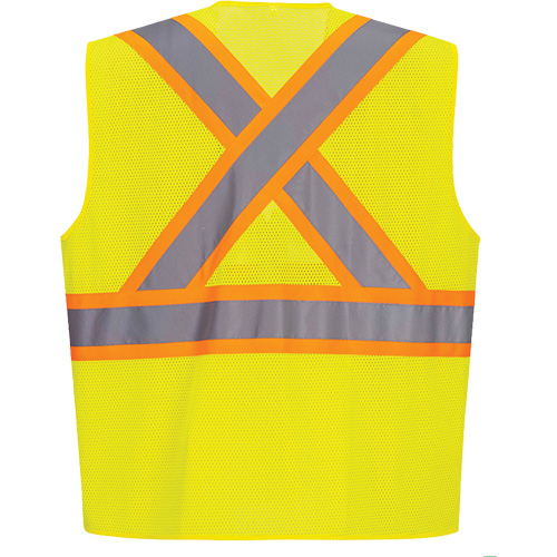 Veste de s&eacute;curit&eacute; &agrave; bandes contrastantes, Jaune lime haute visibilit&eacute;, Petit, Polyester Oxymax Inc