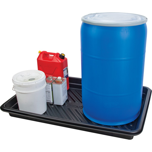 Plateau pour les d&eacute;versements, 30" lo x 48" la x 4,5" h, Cap. de d&eacute;versement 30 gal. US Oxymax Inc
