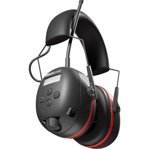 &eacute;couteurs AM/ FM Air Defender noir & Rouge, Style Bandeau, 24 dB Oxymax Inc