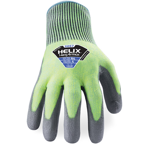 Gants r&eacute;sistant &agrave; la coupe & l'abrasion Helix 2057, Taille 6/T-petit, Calibre 13, Rev&ecirc;tement Polyur&eacute;thane, Enveloppe en PEHP, ASTM ANSI niveau A4/EN 388 niveau C Oxymax Inc