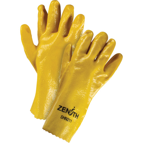 Gants &agrave; fini rugueux et r&eacute;sistants aux produits chimiques, Taille 9, 12" lo, PVC, Doublure en Interlock, 47-mil Oxymax Inc