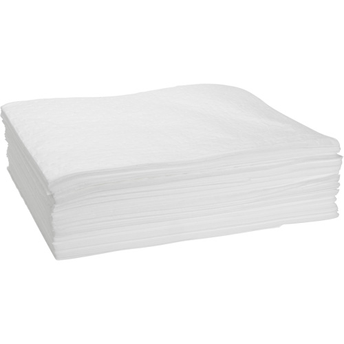 Bonded Sorbent Pad, Oil Only, 15" x 19", 10 gal. Absorbancy Oxymax Inc