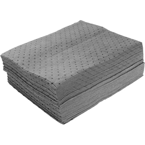 Bonded Sorbent Pads, Universal, 15" x 19", 8 gal. Absorbancy Oxymax Inc
