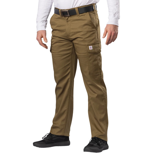 Big Flex Cargo Pants, Poly-Cotton/Spandex, Military Olive Green, Size 28, 30 Inseam Oxymax Inc