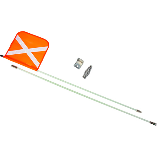 Tige de s&eacute;curit&eacute; robuste, Fixation Filet&eacute;, Hauteur 8', Orange avec X r&eacute;fl&eacute;chissant Oxymax Inc