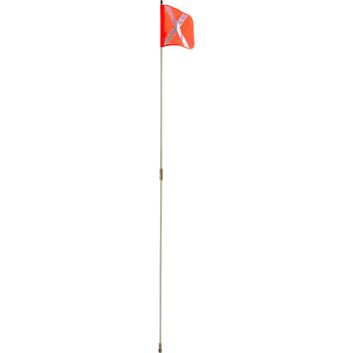 Tige de s&eacute;curit&eacute; robuste, Fixation Filet&eacute;, Hauteur 8', Orange avec X r&eacute;fl&eacute;chissant Oxymax Inc