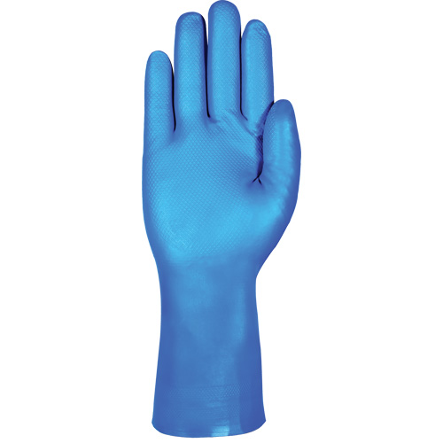 Gants r&eacute;sistants aux produits chimiques bleus pour usage moyen AlphaTec 37-501, Taille 7, 13" lo, Nitrile, 16,5-mil Oxymax Inc