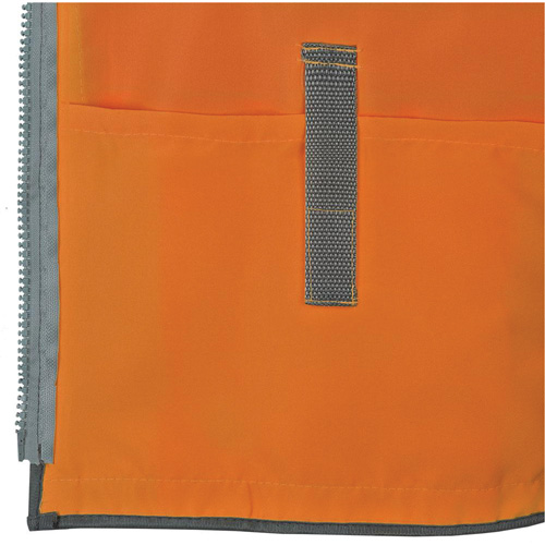 Veste de s&eacute;curit&eacute; pour arpenteur Pioneer avec fermeture &agrave; glissi&egrave;re et dos en maille, Orange haute visibilit&eacute;, Petit, Polyester Oxymax Inc