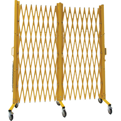 Expandable Barrier, 84" H x 20' L, Yellow Oxymax Inc
