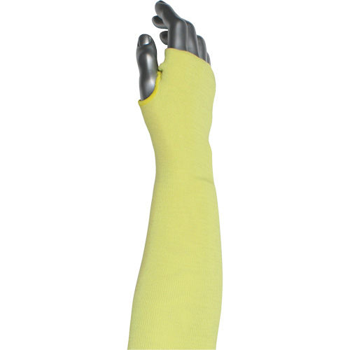 Manchette r&eacute;sistante &agrave; la coupe &agrave; 2 plis Kut Gard avec ouverture pour le pouce , Aramide/ATA, 10", ASTM ANSI niveau A6, Jaune Oxymax Inc
