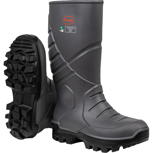Boss&reg; Footwear Full Safety Boot with Midsole & Internal Met Guard, Thermal Polyurethane, Steel Toe, Puncture Resistant Sole, Size 6 Oxymax Inc