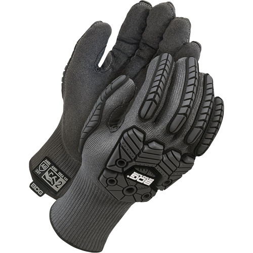 Deny&reg; Lined Cut-Resistant Impact Gloves, 7, Microfibre Palm, Elastic Cuff Oxymax Inc