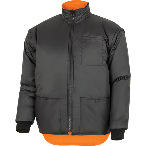 Parka de s&eacute;curit&eacute; d'hiver imperm&eacute;able 7-en-1 5056 Pioneer Yukon, Polyester, Noir/Orange haute visibilit&eacute;, T-petit Oxymax Inc