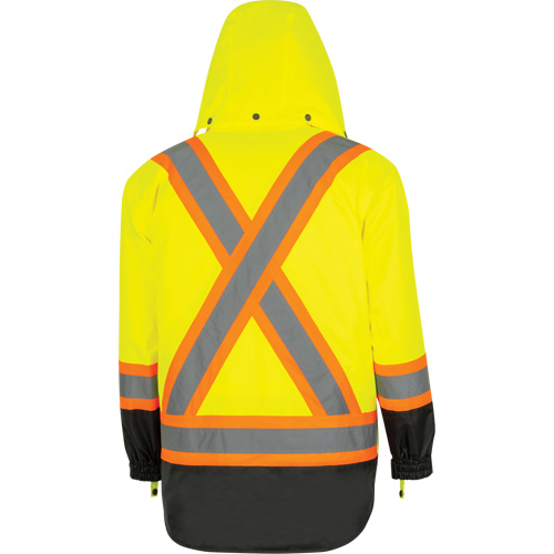 Parka de s&eacute;curit&eacute; d'hiver imperm&eacute;able 7-en-1 5057 Pioneer Yukon, Polyester, Noir/Jaune lime haute visibilit&eacute;, T-petit Oxymax Inc