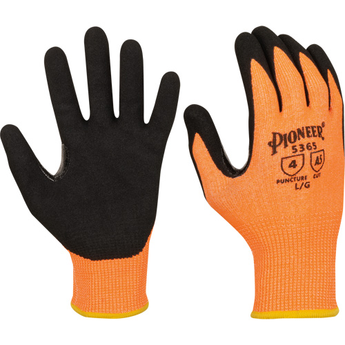 Gants r&eacute;sistants &agrave; la coupe compatibles avec les &eacute;crans tactiles, Taille Petit, Calibre 13, Rev&ecirc;tement Nitrile, Enveloppe en Polyester/PEHP, ASTM ANSI niveau A5 Oxymax Inc
