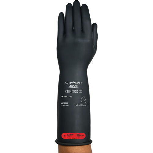 Gants &eacute;lectriques isol&eacute;s ultra l&eacute;gers ActivArmr RIG R014BUL, ASTM classe 0, Taille 10, 14" lo Oxymax Inc
