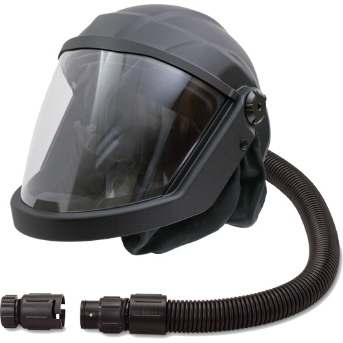 DEFENDER Supplied Air Respirator Shield & Helmet with Cooler, Universal, Facepiece Oxymax Inc