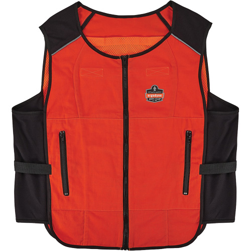 Chill-Its 6260 Lightweight Phase Change Cooling Vest with Rechargeable Packs, 2X-Large/3X-Large, Orange Oxymax Inc