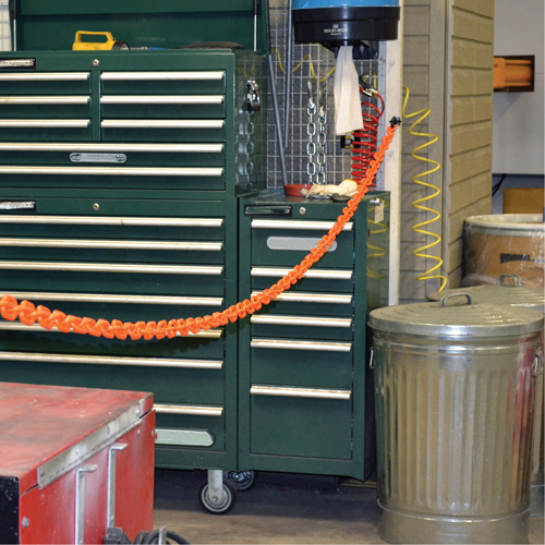 Magnetic Chain Barrier Warehouse Kit, Orange Oxymax Inc