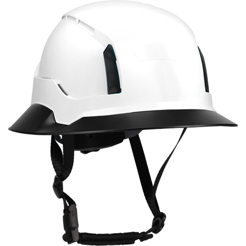 Bordure large compl&egrave;te &agrave; agrafe pour casque d'alpiniste RZRBack, blanc Oxymax Inc