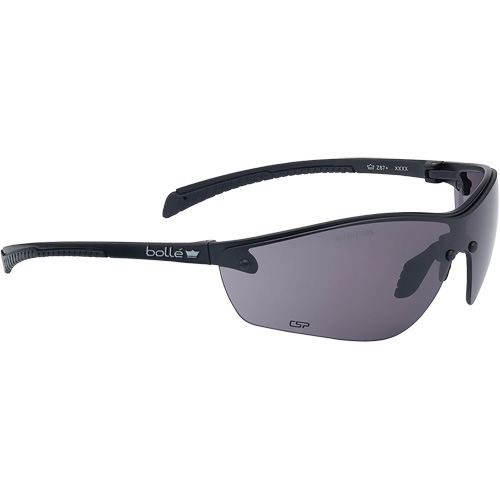 Lunettes de s&eacute;curit&eacute; BSSI Silium+, Lentille Fum&eacute;e/Gris, Antibu&eacute;e/Anti-&eacute;gratignures, ANSI Z87+ Oxymax Inc
