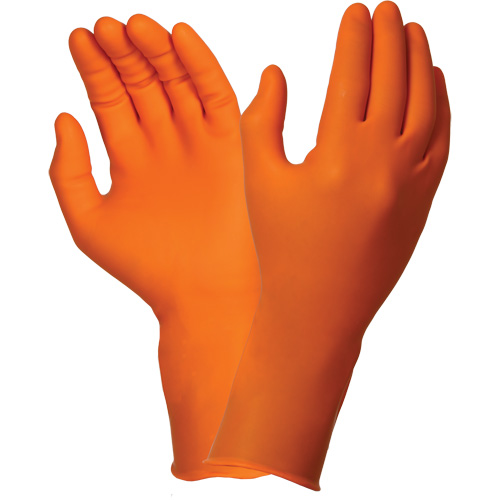 Gants jetables TOUCHNTUFF 93-800, 10/9,5, Latex/N&eacute;opr&egrave;ne/Nitrile, 23,6-mils, Sans poudre, Orange Oxymax Inc