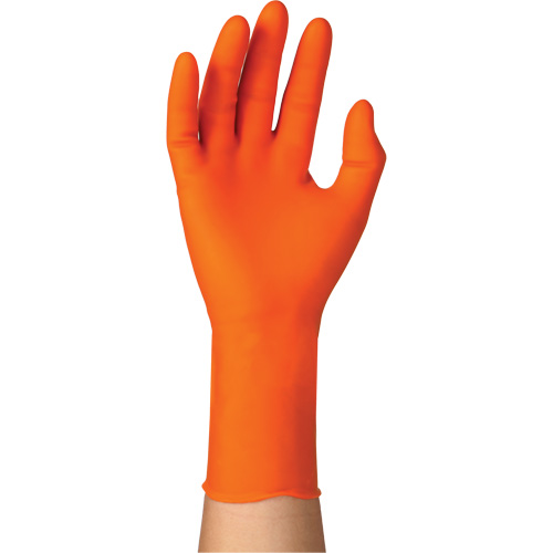 Gants jetables TOUCHNTUFF 93-800, 10/9,5, Latex/N&eacute;opr&egrave;ne/Nitrile, 23,6-mils, Sans poudre, Orange Oxymax Inc